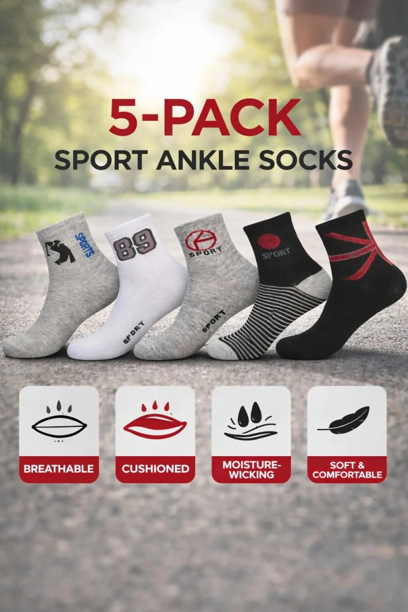 Chopra Premium Ankle Length Socks Pack of 5 view 2