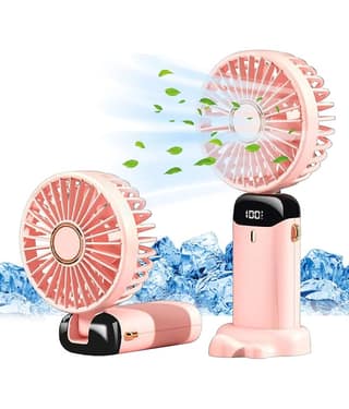 CHARKEE USB Fan Assorted Pack of Pack of 1 Rechargeable Mini Portable Digital Hand Fan