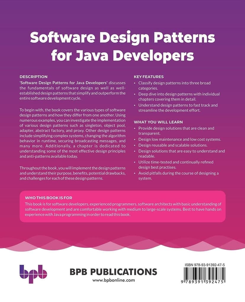 Software Design Patterns for Java Developers: Expert-led Approaches to Build Re-usable Software and Enterprise Applications [Paperback] Lalit Mehra view 2