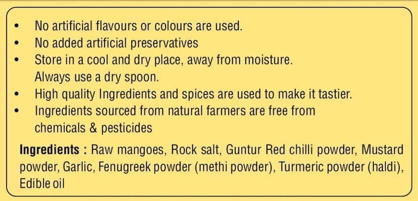 Agriplows Andhra Avakaya Pickle, 500 g view 2