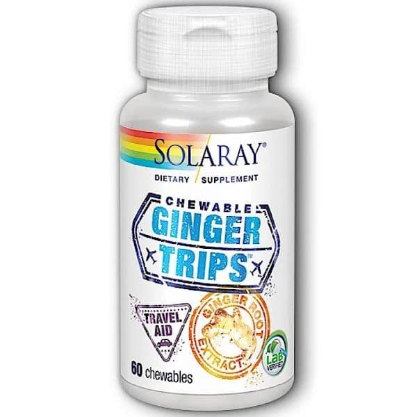 Solaray Ginger Trips 60 Chewable Wafers