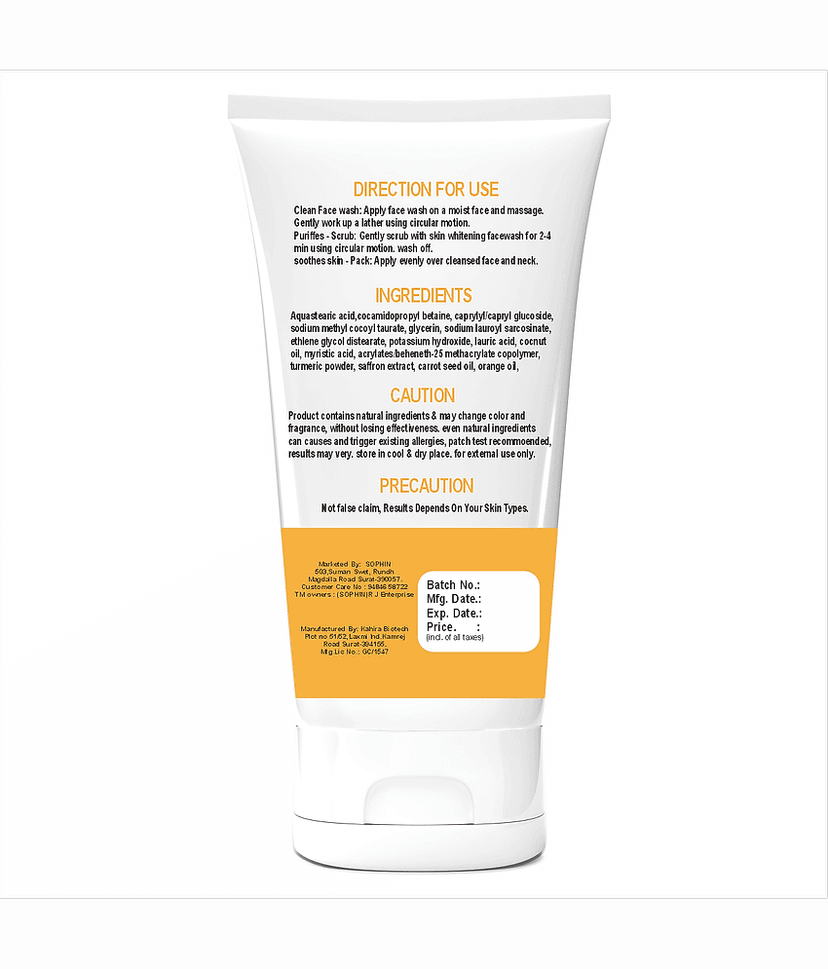SOPHIN - Tan Removal Face Wash For All Skin Type ( Pack of 1 ) view 2