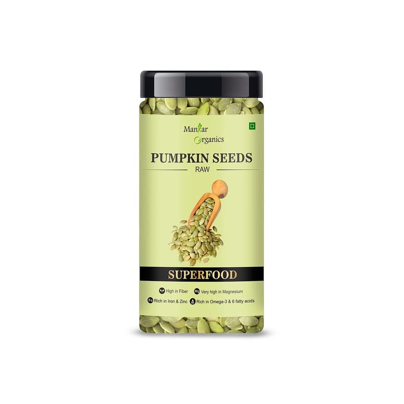ManHar Organics Raw Pumpkin Seeds for eating 150gm jar - AAA Grade |Protein and Fiber Rich Superfood|