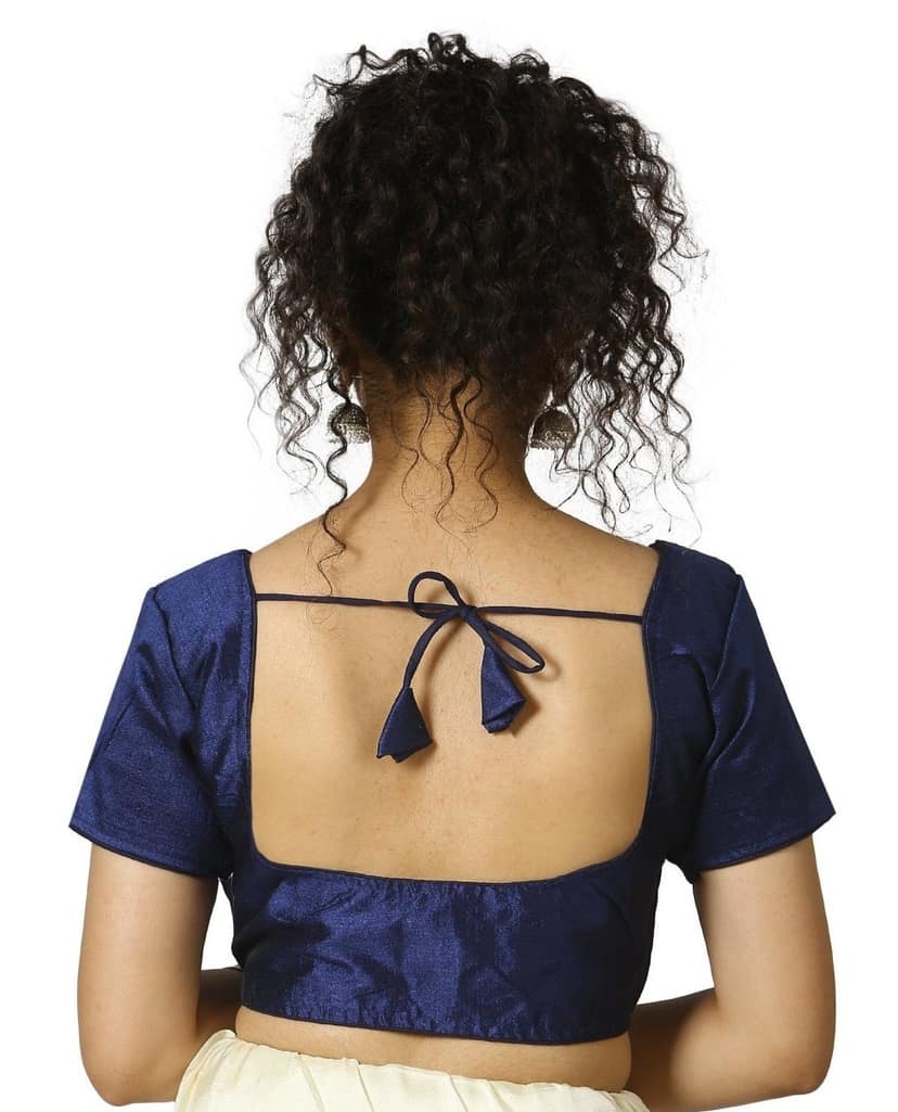 TheHangr Dark Blue Fantom Silk Blouse - 34 view 2