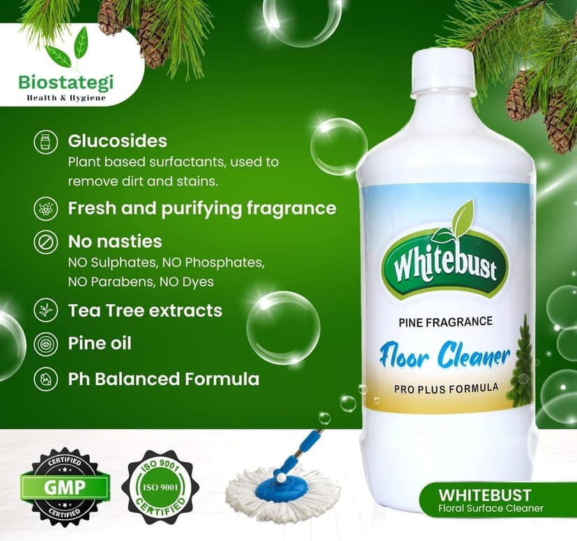 Whitebust Floor Cleaner Pine Phenyl (1ltrx2) & Citrus(500mlx2) floor cleaner Pack of 4 view 2