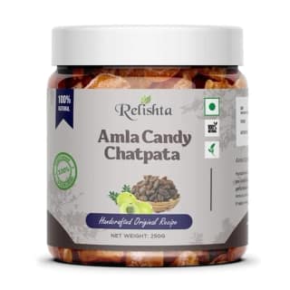 Relishta 100% Natural Chatpata Amla Candy -Handcrafted Original Recipe & Traditional Taste250g