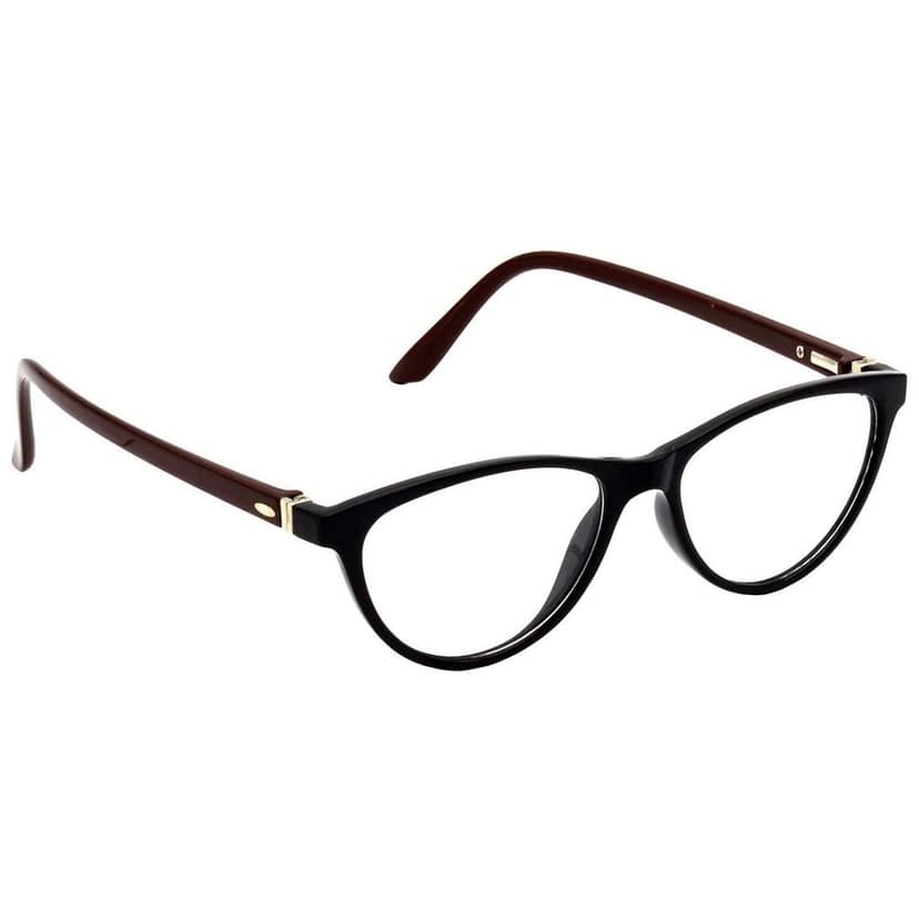 Hrinkar Eye Protection Zero Power Glass for Computer with Blue Cut Computer Glasses for Men & Women | Brown and Black | HBCT-FRM-BK-BWN-13 view 2