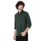 Mufti Green Slim Fit Casual Shirt view 2
