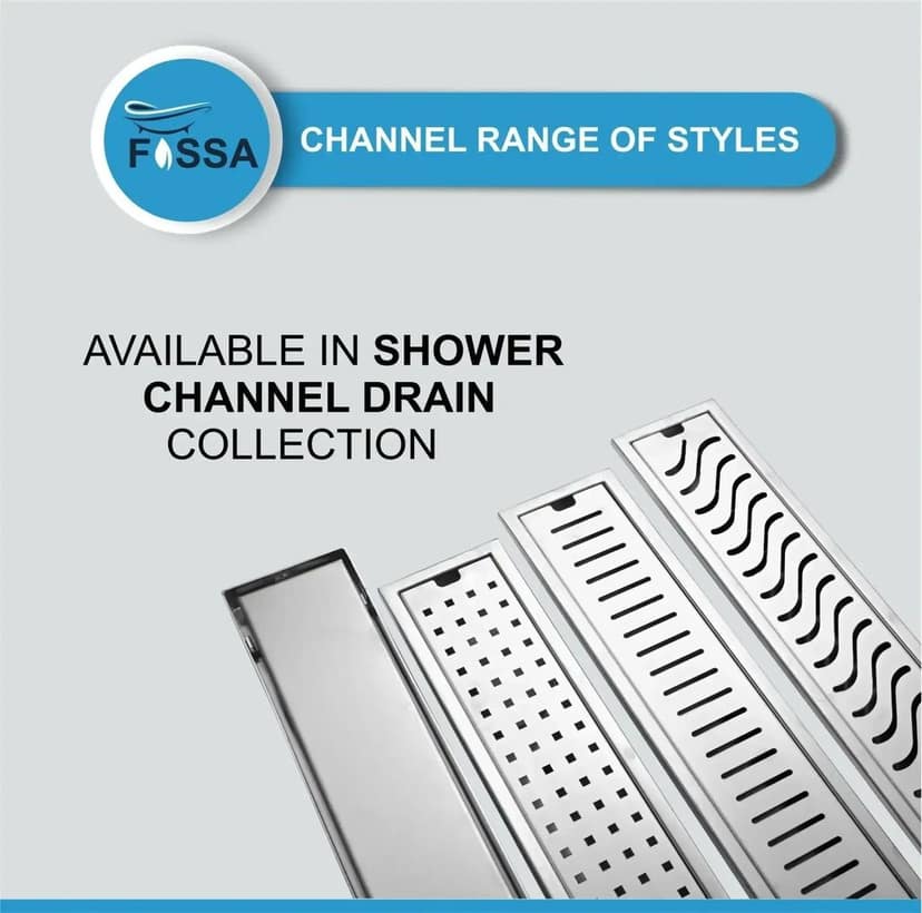 Marble (36 x 4 Inches) 304 Grade Brushed Shower Drain Channel Floor Drain view 2