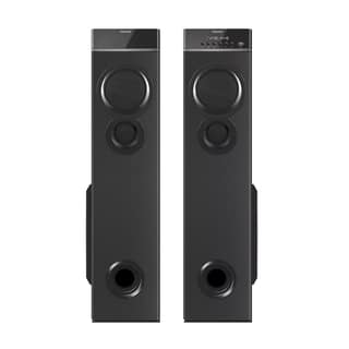 PHILIPS Audio SPA9085 2.0CH 100W Multimedia Tower Speakers with Wireless Microphone,Multi-Connectivity Option with Supporting USB, AUX, FM,Mic & Thumping Bass with Karaoke(Black) PHILIPS Audio SPA9085 2.0CH 100W Multimedia Tower Speakers with Wireless Mi