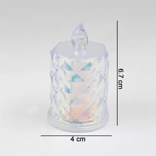 4 Pcs Flameless and Smokeless Decorative Melting Candles LED Tea Light, Diwali