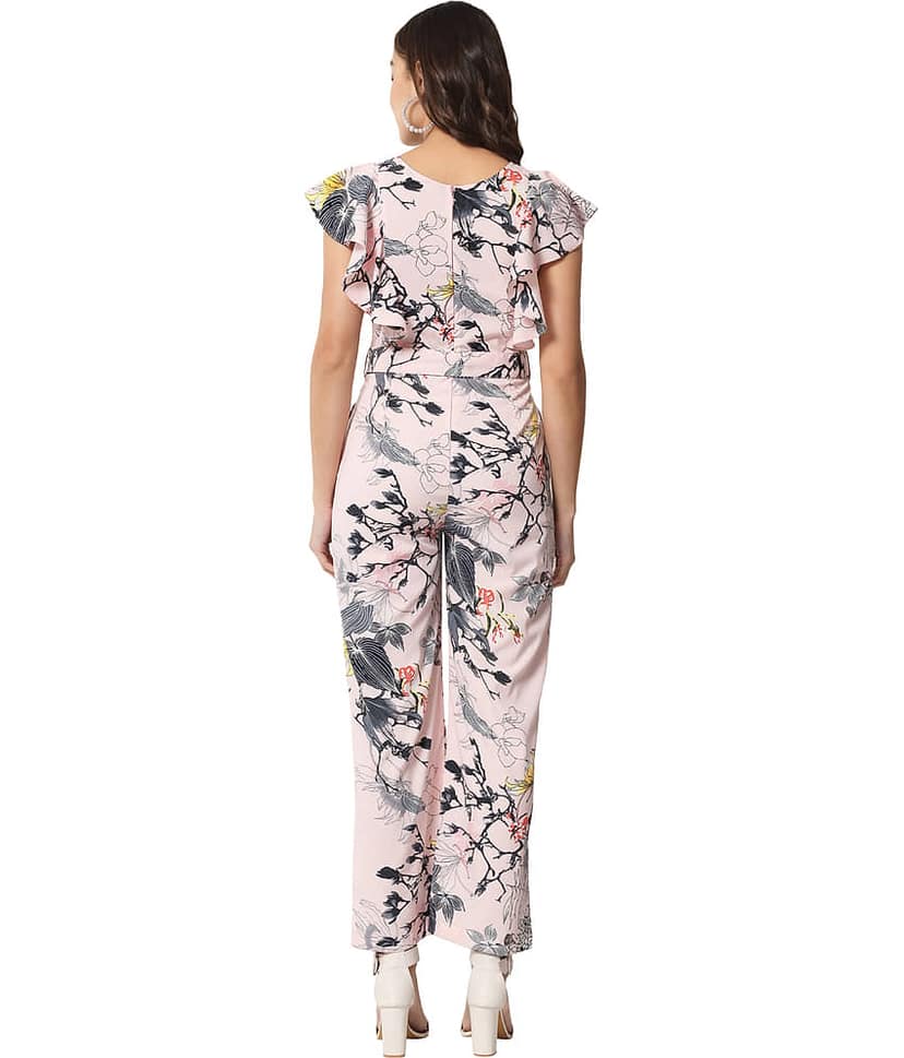 OTIRA Pink Crepe Regular Fit Women's Jumpsuit ( Pack of 1 ) view 2