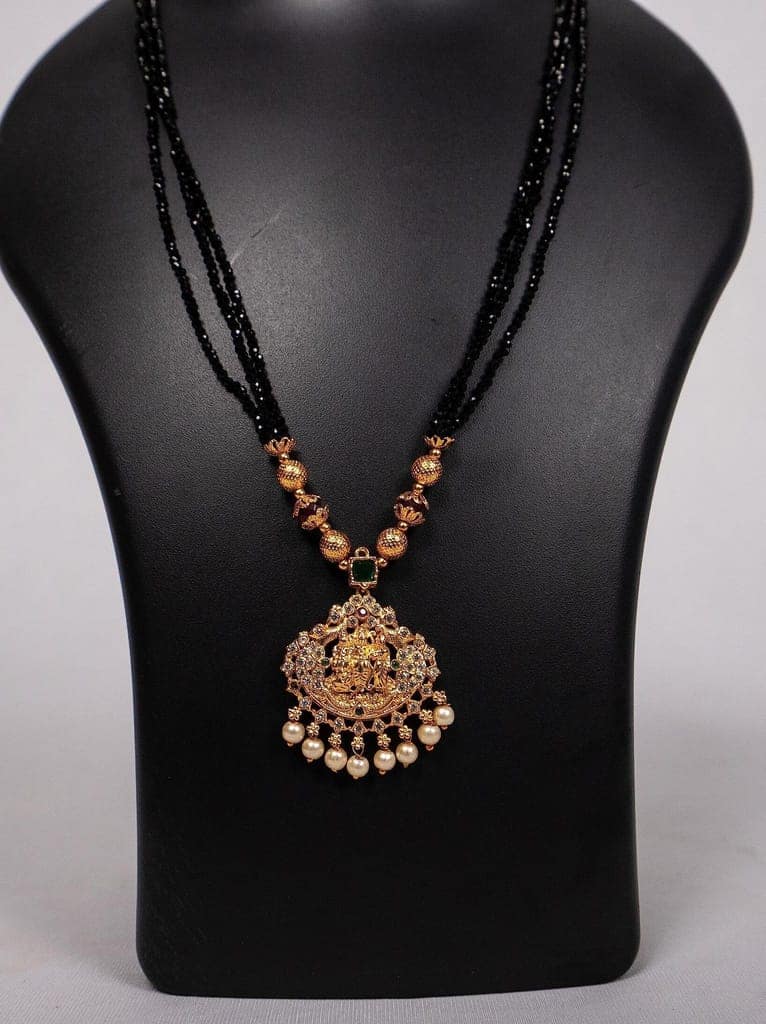 SONCHIRAIYA AP MEPMA BLACK BEADS CHAIN WITH LOCKET view 2