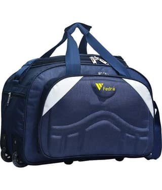 FEDRA - 40 Ltrs Blue Polyester Duffle Bag