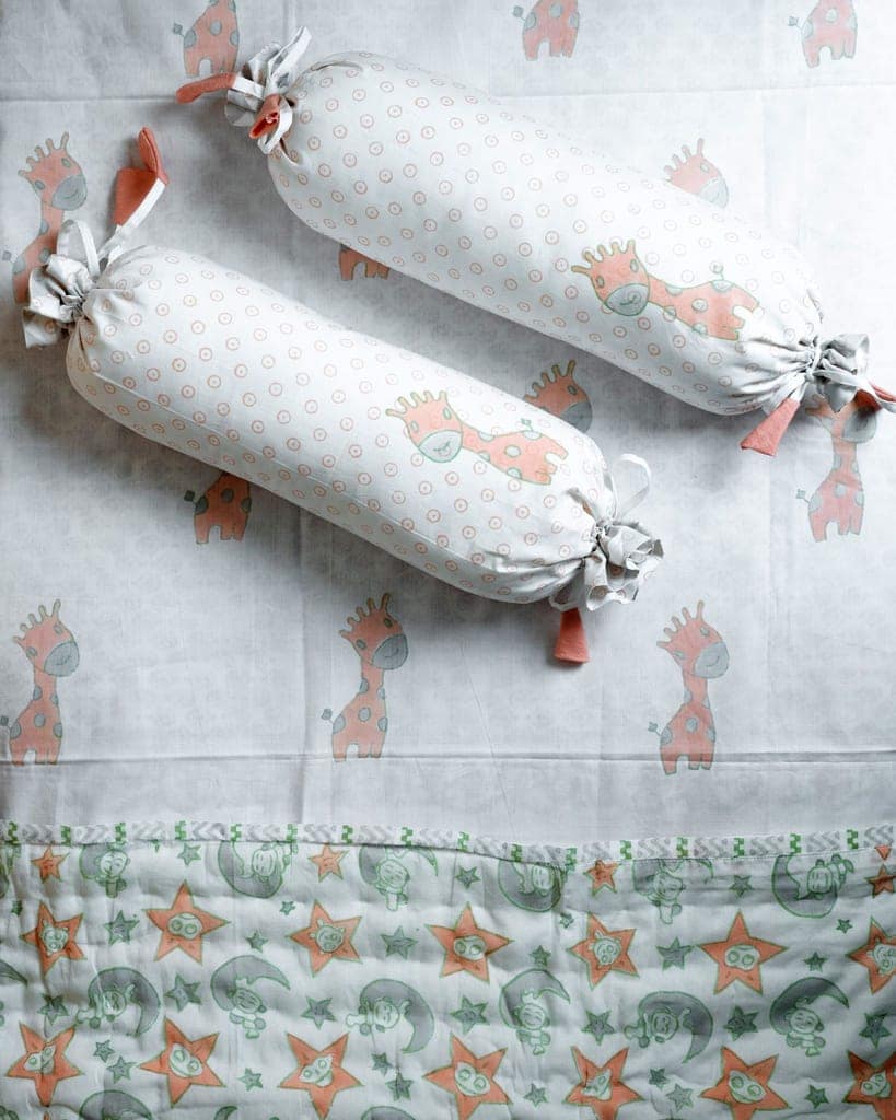 Giraffe Family Pillow & Bolster Set by Aagaaz Jaipur view 2
