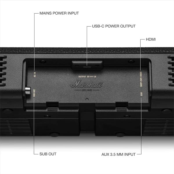 Marshall Heston 60 56W Bluetooth Soundbar view 2