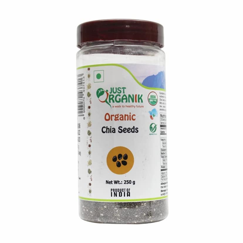 Just Organik Chia Seeds 250g view 2