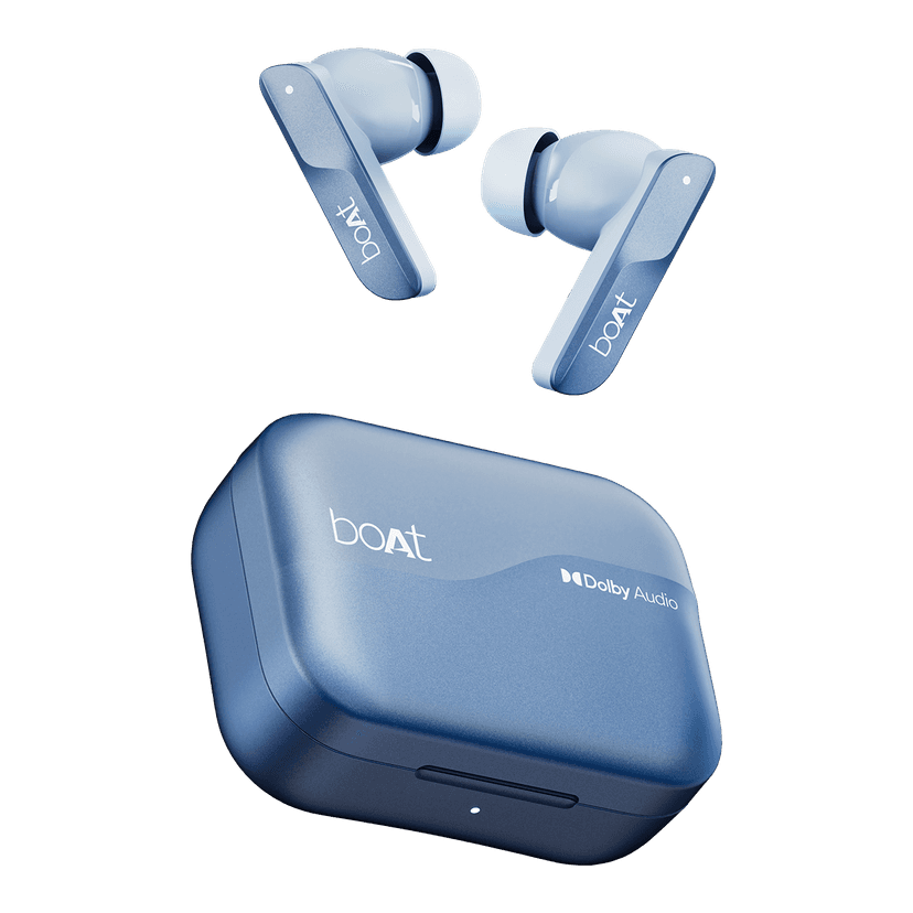 boAt Airdopes 800 | Wireless Earbuds with 40 Hours Playback,Dolby Audio, BEAST™ Mode, ASAP™ Charge, ENx™ Technology Interstellar Blue