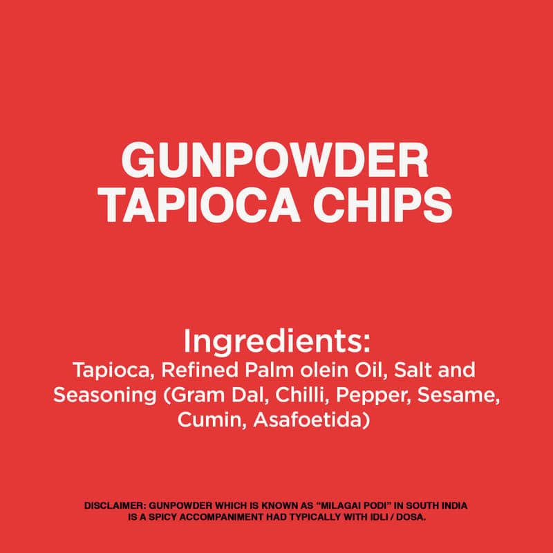 Dakshyn Andhra Gunpowder Tapioca chips (60g x 4 pack) | Kerala Cassava Chips in Spicy Andhra Gunpowder Podi | Premium South Indian Snacks view 2