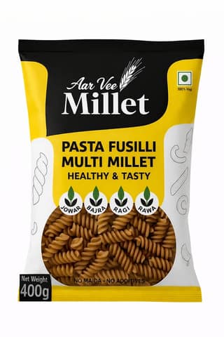 Aarvee Millet Fusilli Pasta 400g , Healthy & Tasty