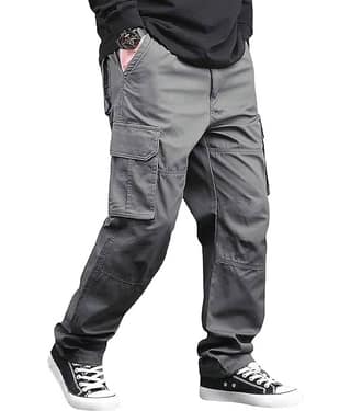 AGRAYYANA Loose Men's Cargos - Dark Grey ( Pack of 1 )