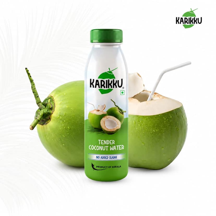 Karikku Tender Coconut Water - Pack Of 6 (each 200 ml) | 100% Natural Electrolyte Drink | Refreshing Hydration, No Added Sugar view 2