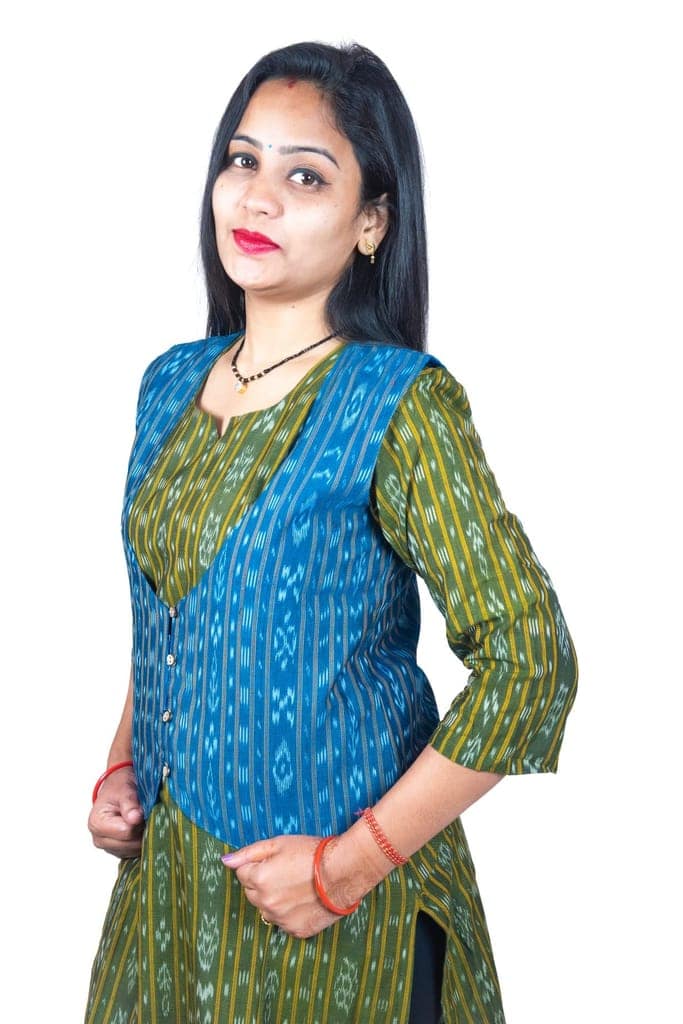 GHL � GUENDICHA HAAT LLP Sambalpuri Certified Handloom Women's Pure Cotton Jacket