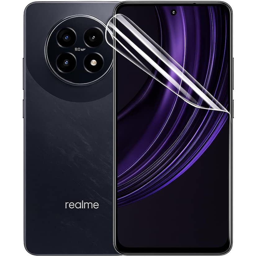 SKINOVITA Realme Front Glossy Screen Protector | Crystal Clear HD Display Protection with Smooth Touch & Full Coverage