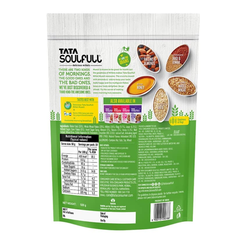 Soulfull Millet Muesli Crunchy, 500 Gm view 2
