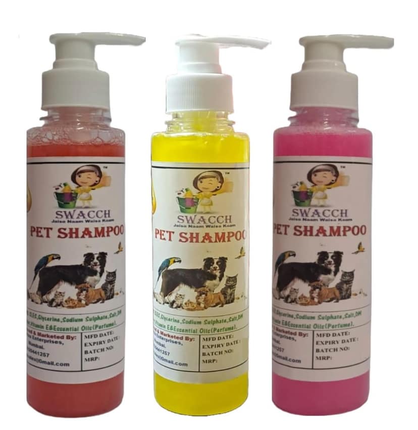SWACCH Premium Shampoo for PET Shampoo (200ML) (Combo Pack of 3) Jasmine, Lemon & Rose view 2
