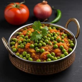 Green peas onion tomato