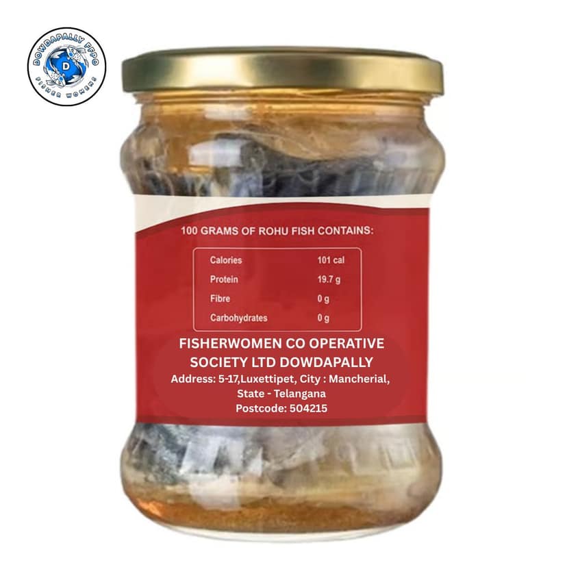 Dowdepally Fisher Women FFPO Rohu Fish Pickle - 500gm view 2