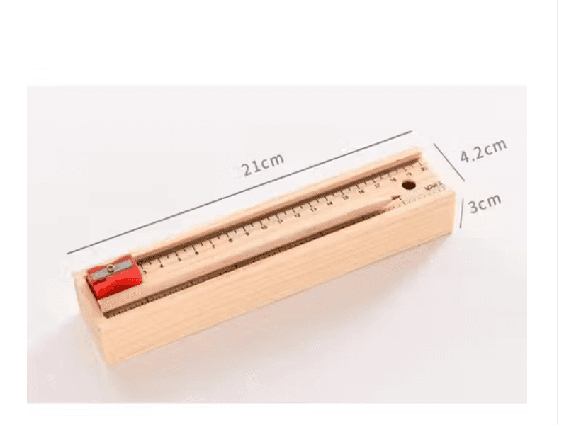 Toypur Scale & Pencil Box Set for Kids – Geometry Ruler Kit with Pencil Case view 2