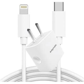 Digimate DG-ADP-1004 20W Charger with Lightning Cable Compatible with iPhone 13/14 Series (White)