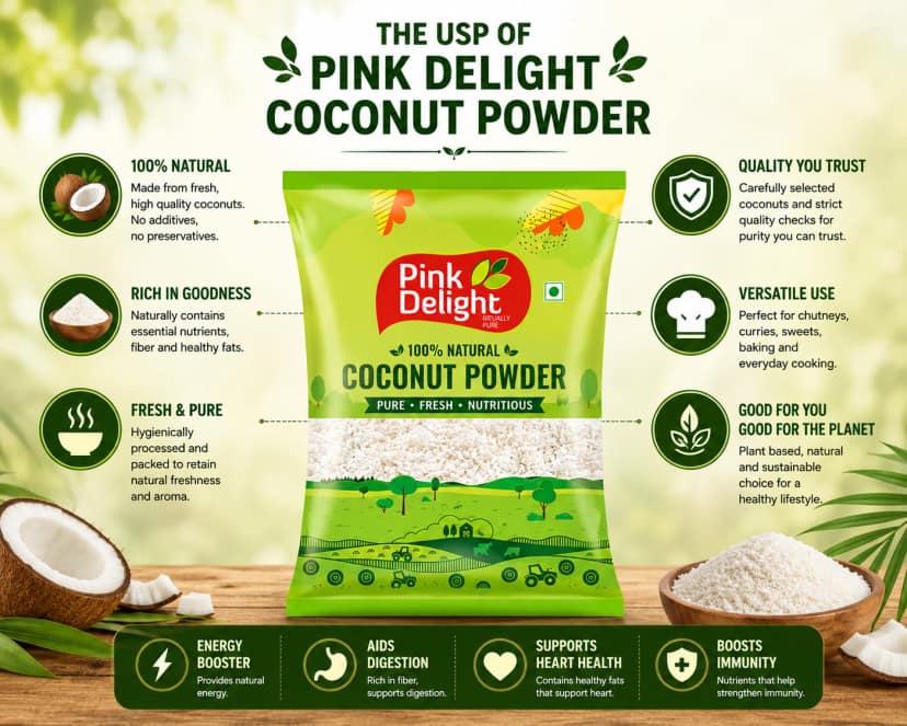 Pink Delight Premium Coconut Powder 200g view 2