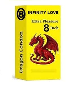 INFINITY LOVE Condom dragon 8 inch big size silicone washable mats Condom for men