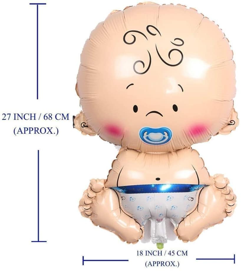 Clastik Decorators Blue Baby Arrival Boy Foil/Helium Balloon for Baby Shower/Baby Shower Foil Balloon (27 inch) view 2