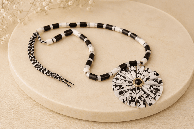 Handmade Quilling Paper Jewellery Pendant with Intricate Paper Art Design for Traditional and Contemporary Styling view 2