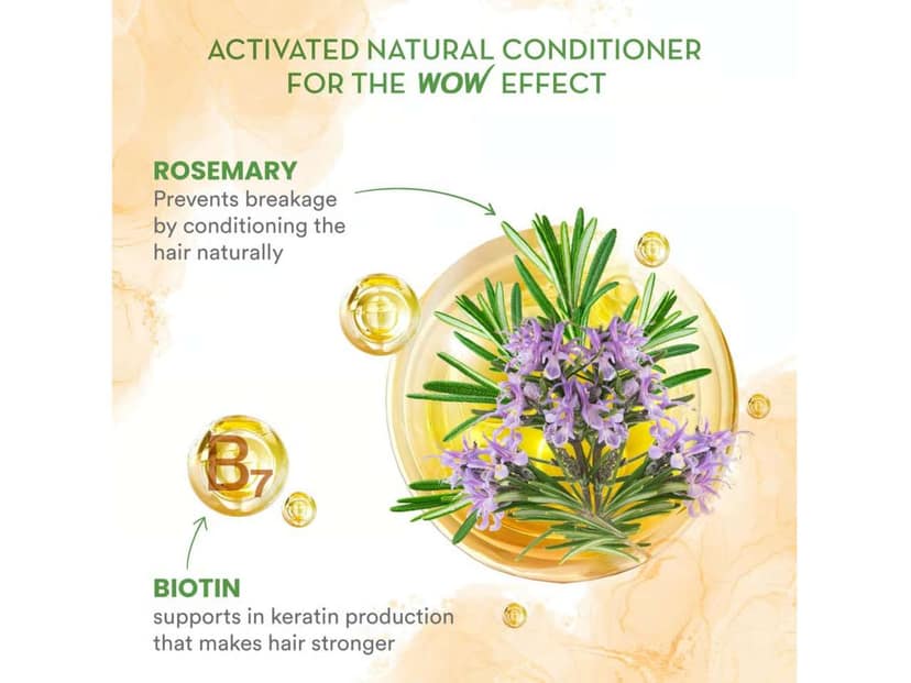 WOW Skin Science Rosemary Biotin Hair Conditioner Fuller-Looking, Smooth & Shiny Hair - 250ml view 2