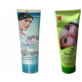Minha Combo of 2Aroma cucumber Diamond facial scrub -200 gm each