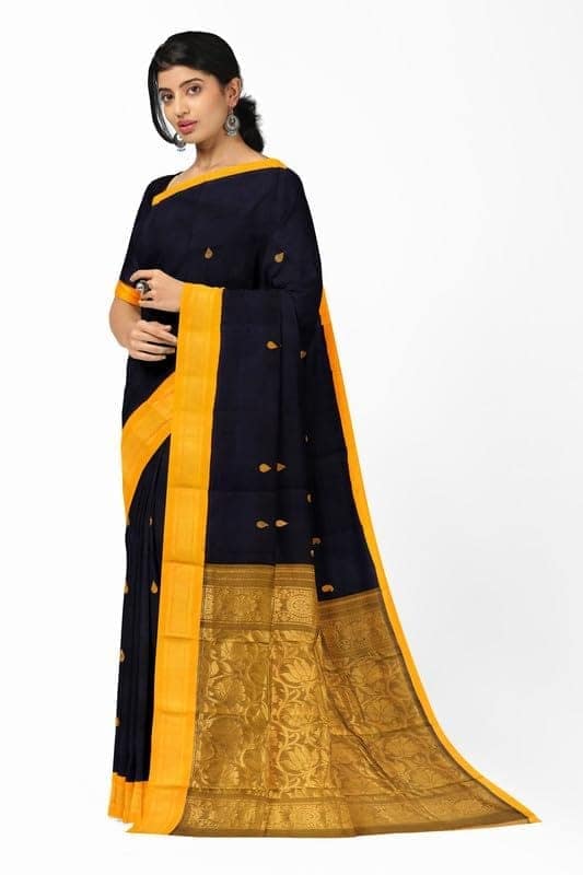 APCO Handloom - Women's Rahajmundry Pure Cotton Grey Handloom Saree (Angara Handloom Saree) 90 view 2