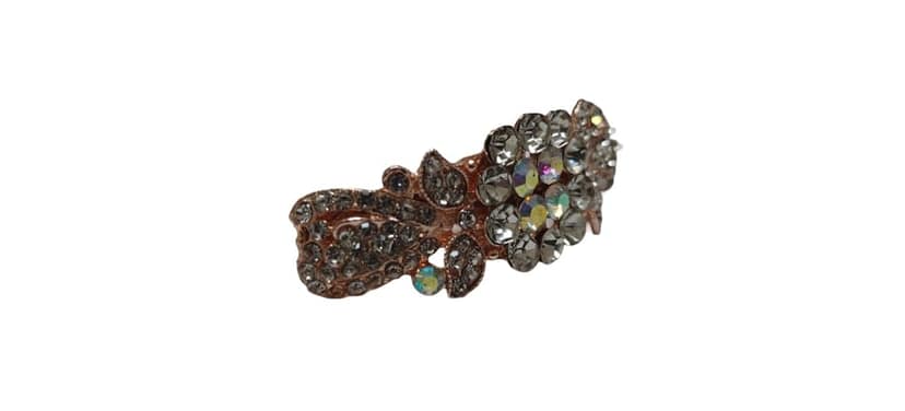 Elegant Rose Gold-Plated Rhinestone Hairpin view 2