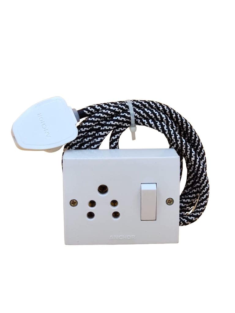 INDRICO? Extension Board For Iron 1+1 With Cloth Wire (White) view 2