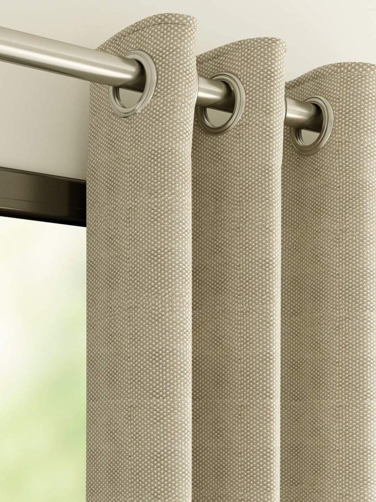 DDECOR - 100% PolyesterPlain And Texture PatternWindow 5 Ft|135 CM X 160 CM| - Beige view 2