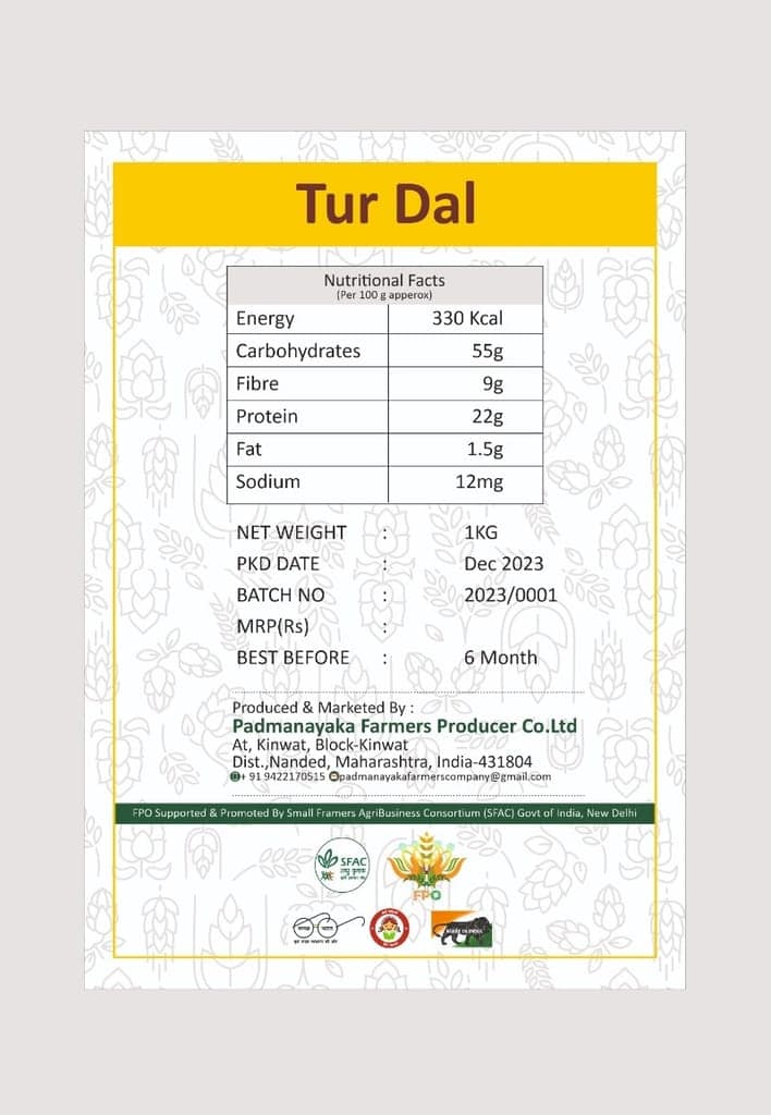 TOOR DAL, 5KG view 2