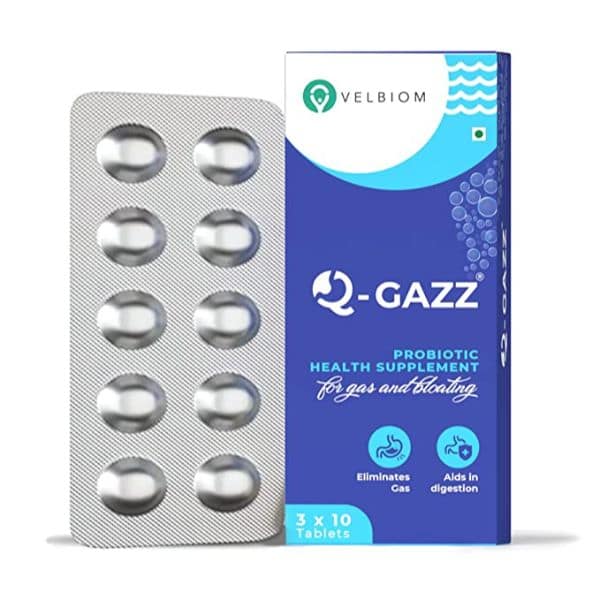 Velbiom Q GAZZ Probiotic and Health Supplement ,30 Tablets