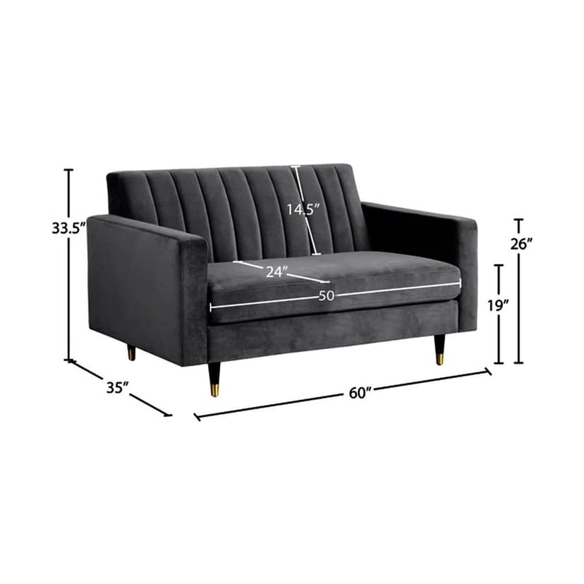 ARENA 2 PC Sofa Set TDSF9153 (3+2) Black view 2