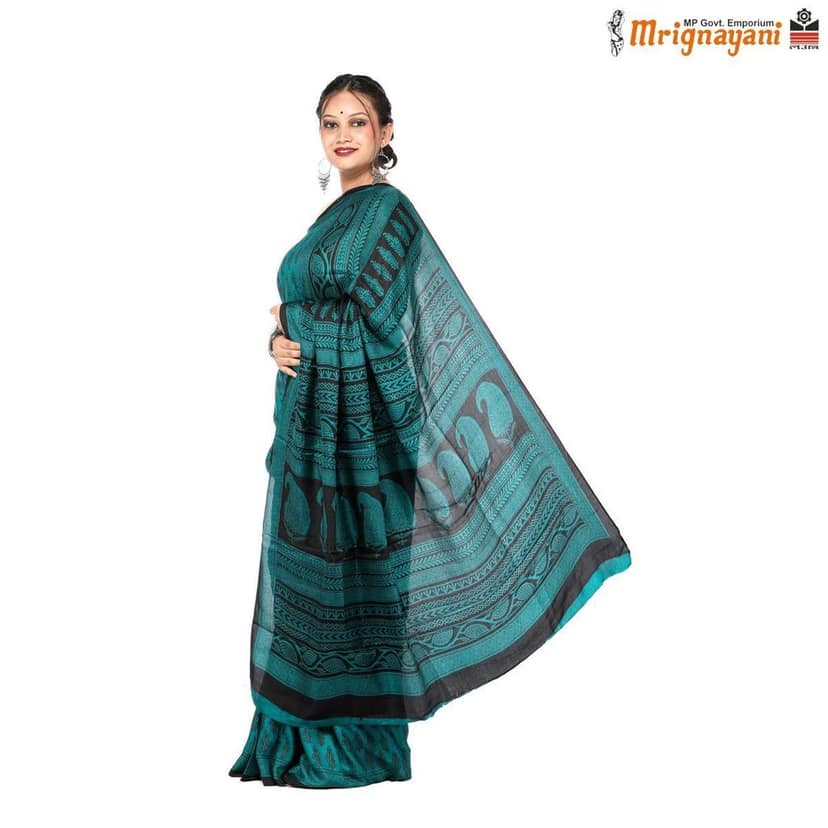 HANDLOOM MULBERY SILK SAREE WITH BLOUSE (SKU - 3I0103080522, SAREE-1159) view 2