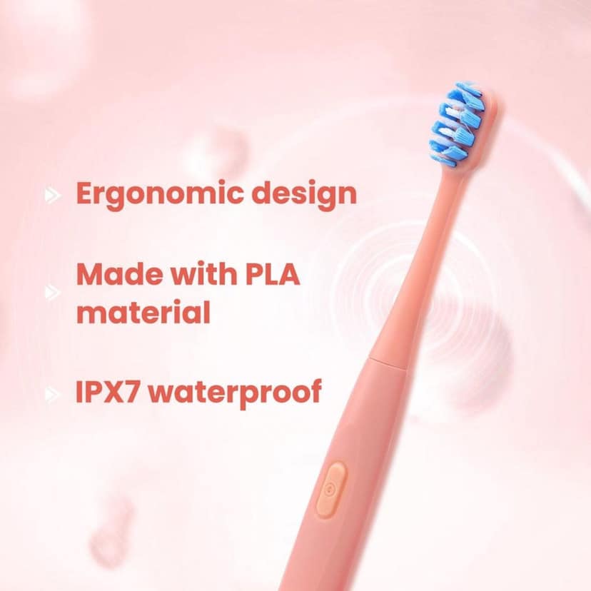 Dr.Dento Neo Sonic Electric Toothbrush | Soft Dupont Bristles | Sonic Vibrations | Unisex Adults | 2 Brush Heads & 1 Cover | 120 Days Battery Life | Eco-Friendly & Ergonomic Design view 2