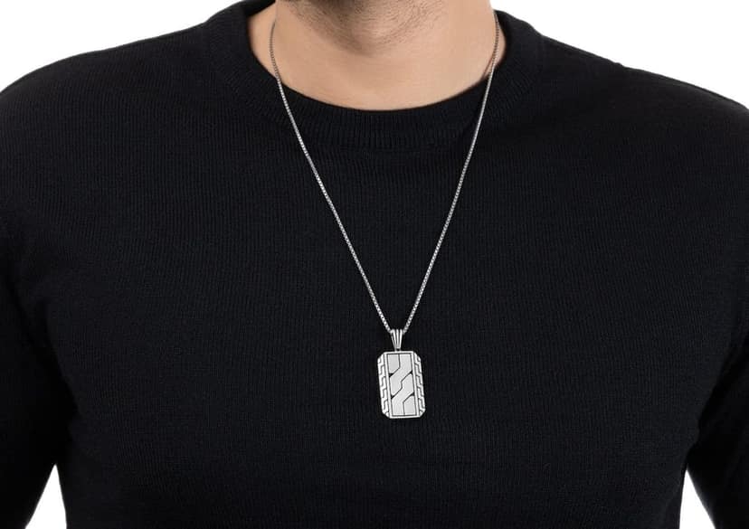 Geometric Dog Tag Pendant view 2